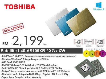 Laptop Toshiba Satellite L40